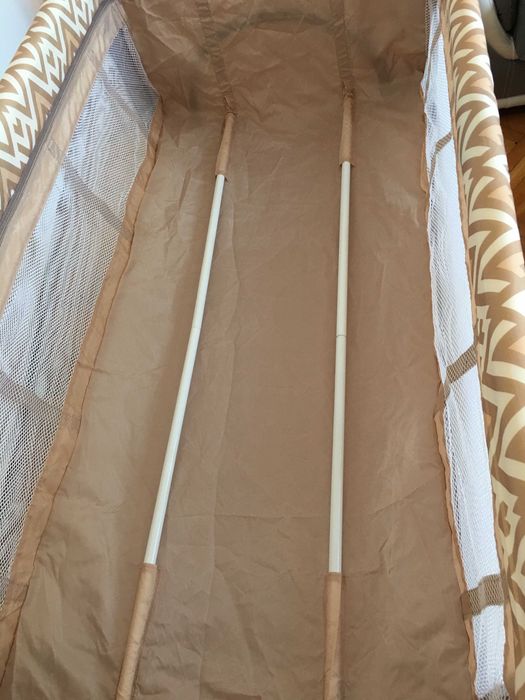 детска кошара със матрак и надматрачна постелка, сгъваема