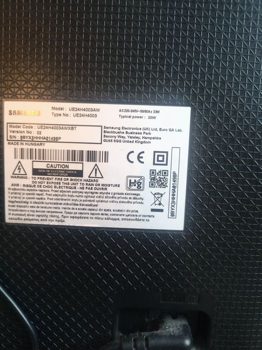 Vand monitor sau plasma Samsung 55 cm