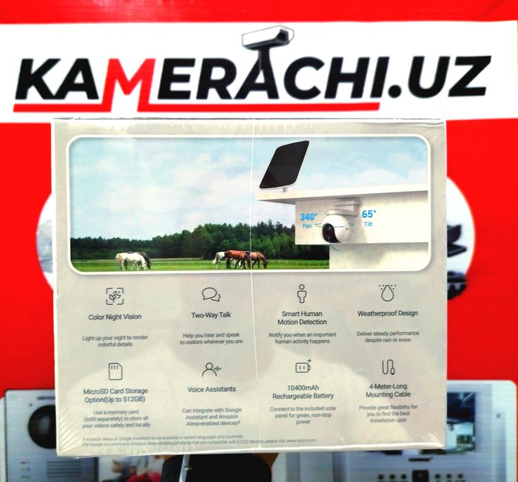 Ezviz quyosh panelli Video kuzatuv kamerasi Видеонаблюдение