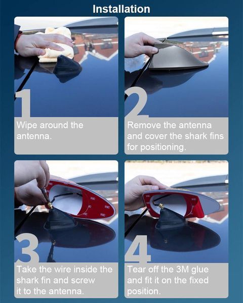 Антена №3543 за кола тип Перка на Акула 6 цвята