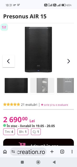 Boxe active Presonus Air 15