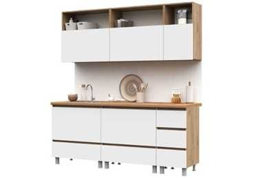 ХЕЛЕН 2.0 кухня белый дуб крафт золото