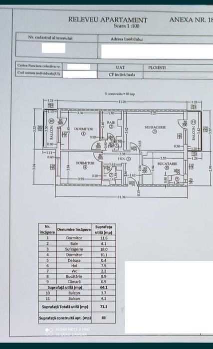 Apartament 3 camere – complet renovat, etaj 2/4, partial mobilat.