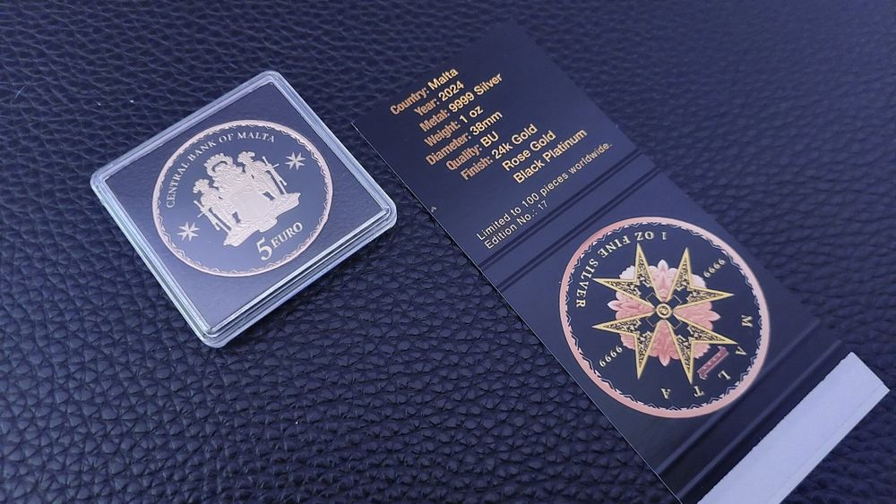 Лимитирана сребърна монета Малтийски кръст 2024