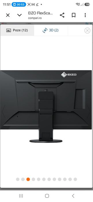 Monitor EIZO FlexScan EV2456-BK 24.1" IPS – SIGILAT, NOU