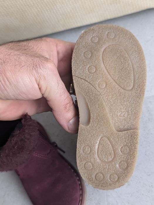 Cizme piele întoarsă imblanite fetita nr 22