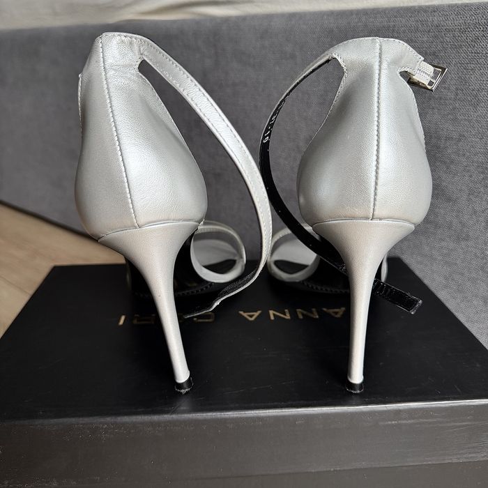 Sandale piele argintii Anna Cori, marime 37