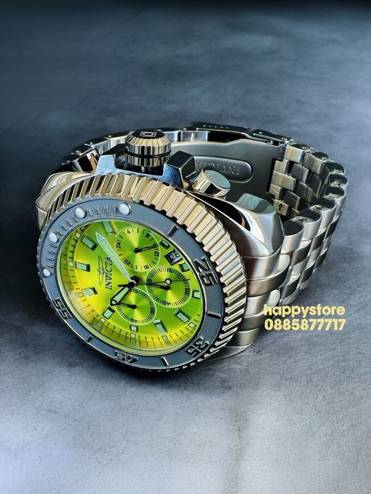INVICTA Fury Silver green dial 50 mm, Инвикта нов ръчен часовник