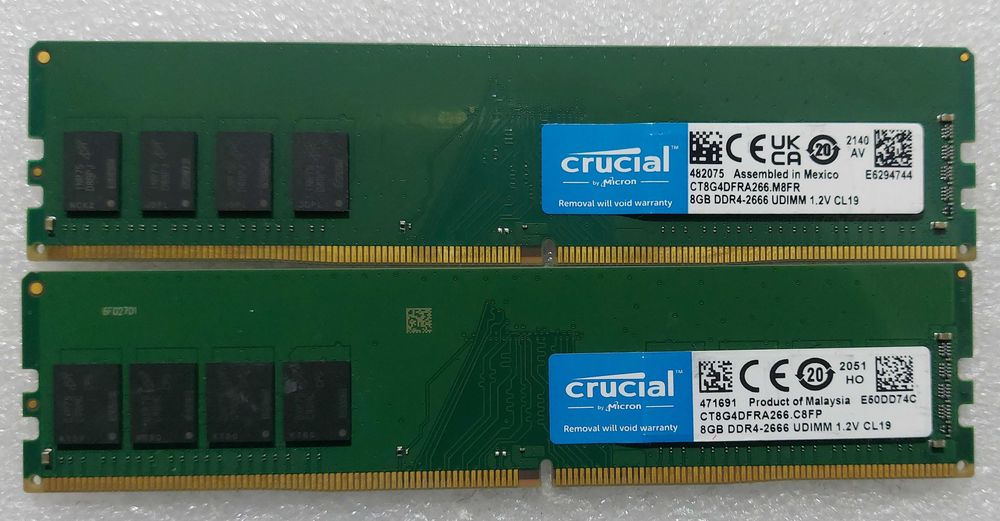Kit Memorii 16GB(2X8GB) DDR4 2666Mhz CRUCIAL