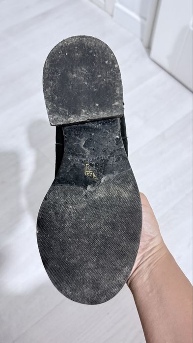 Зимние челси из замши