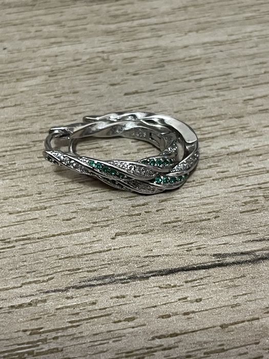 Cercei din argint 925 cu pietre verzi – eleganți