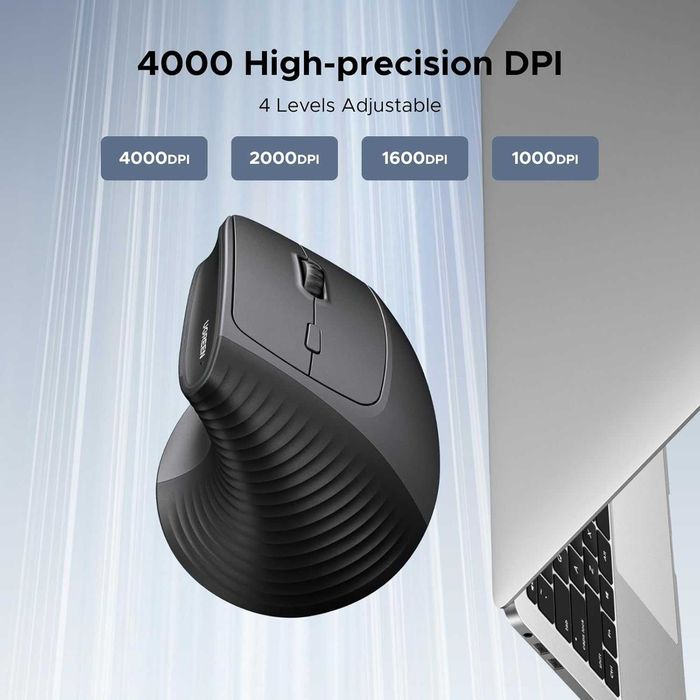 UGREEN безжична,вертикална и ергономична кмпютърна мишка