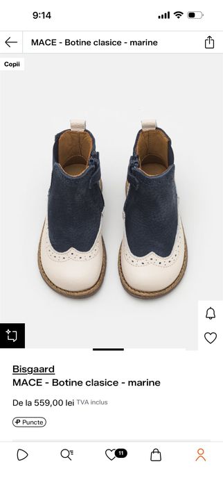 Botine piele copii Bisgaard nr 26