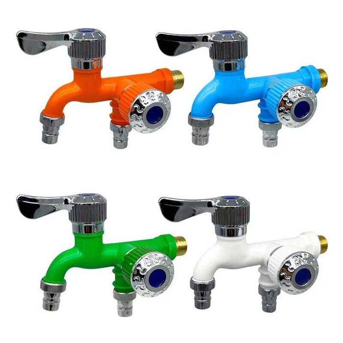 Robinet verde sau alb cu 2 iesiri Nou ambalat!