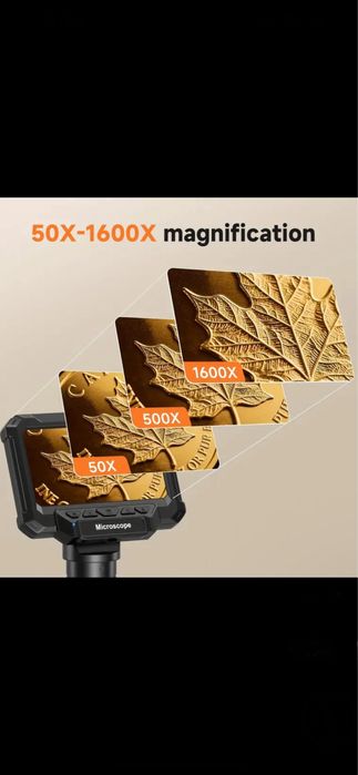 Microscop digital 10MPX,1080P,marire10x-1600x,4.3 inch conectarePC,NOU