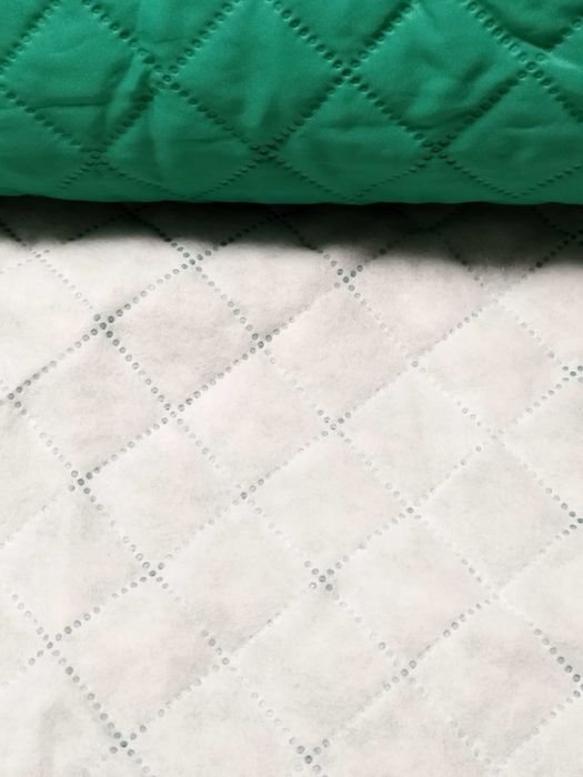 Капитониран шушляков плат за якета или нещо друго 7м /1,5м зелен