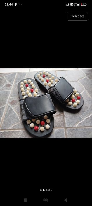 Papuci de masaj/reflexoterapie (cu bile pt talpa) mărimea 38-39