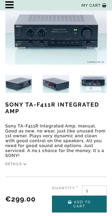 Amplificator statie Sony TA F 411 R