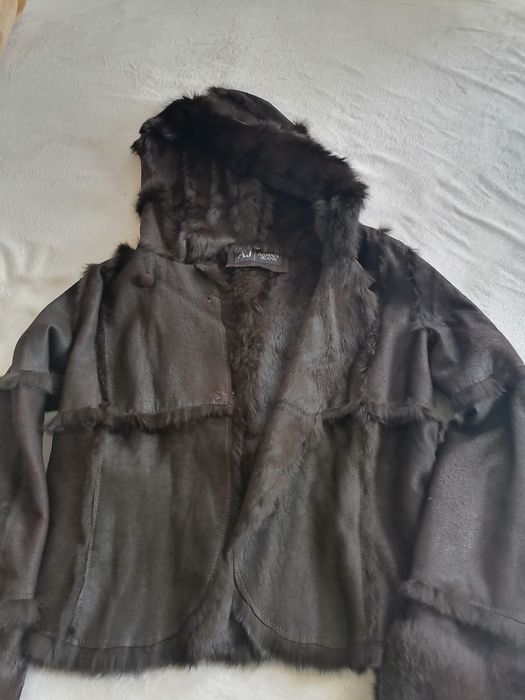 Armani палто от заешка кожа