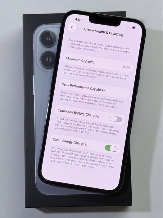 iPhone 13 Pro Sierra Blue 93% battery