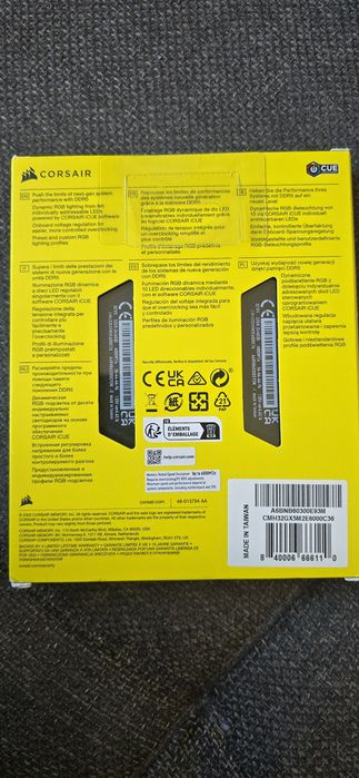 Vandut Memorie RAM Corsair Ddr5 RGB Kit 32GB 6000 Mhz Vengeance Sigilat
