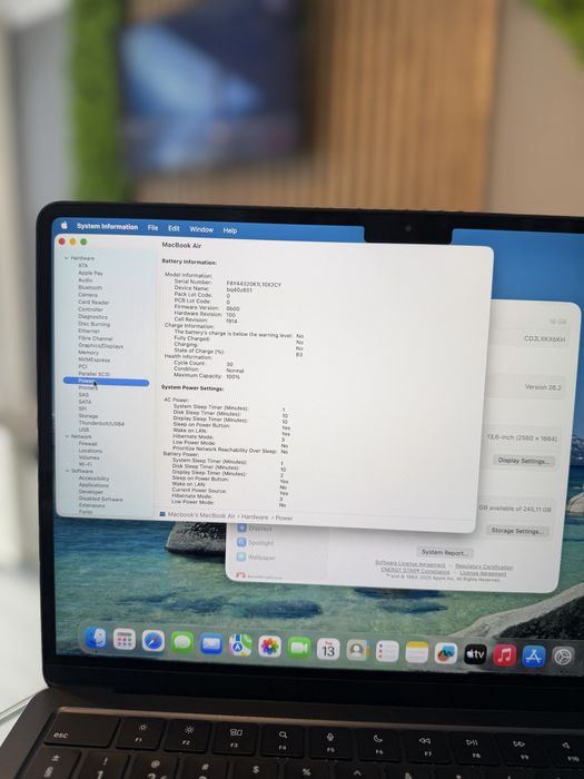 **ATS GSM**Macbook Air M3 2023 16/256Gb/BATERIE100% /Fact+Gar 12 luni