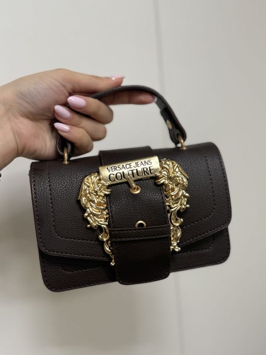 Тъмно кафява чанта Versace