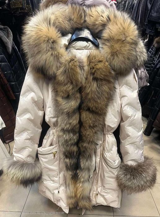 Дамско елегантно яке с естествен косъм