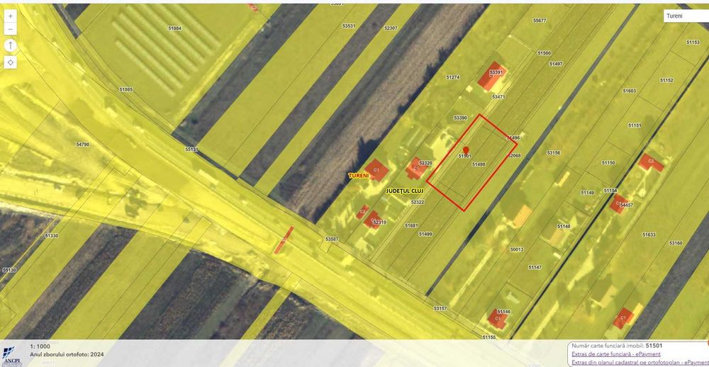 Teren intravilan 1.000 mp în Tureni – Ideal construcție casă