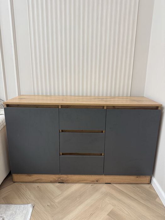 Комод серый, коричневый