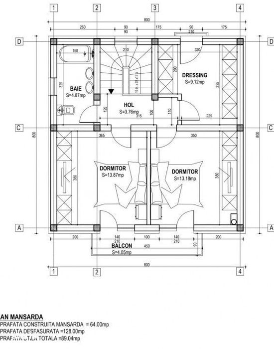 Casa noua, P+M, 4 camere, terasa, teren 550 m2, central, CORNU