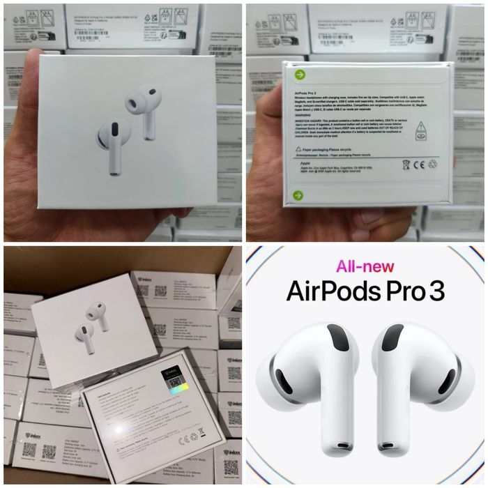 БЕПУЛ Доставка, 2025/26 Airpods Pro2, Pro3 Airpods 4 Дубай версиялар