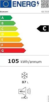 Нов малък фризер Боман/Bomann 87 л