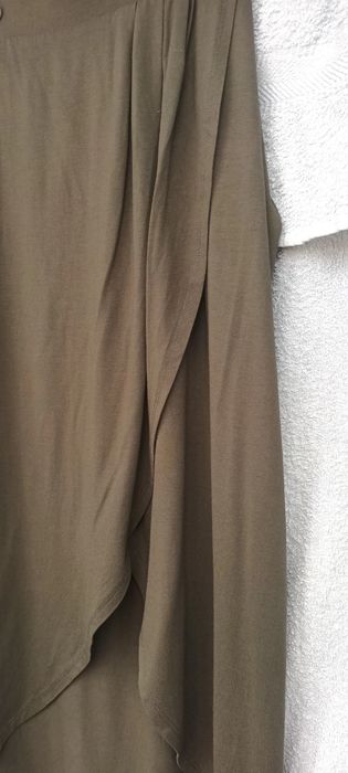 Fusta asimetrica kaki marime 48