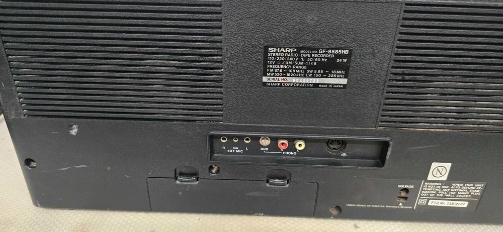 Radiocasetofon portabil Sharp Gf 8585