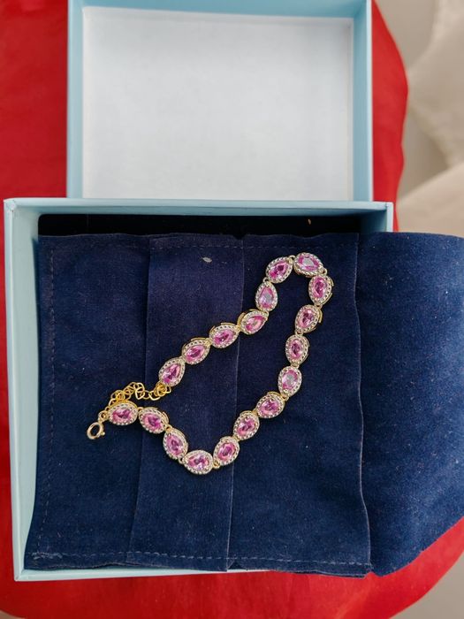 Bratara 14 K argint, aur galben, safir- 7,92 ct