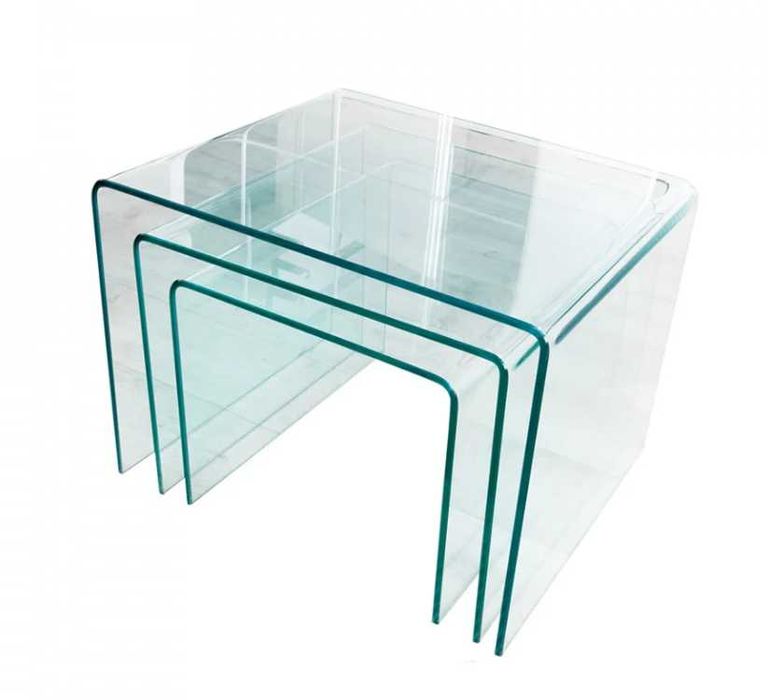 Set 3 mese de cafea din sticla