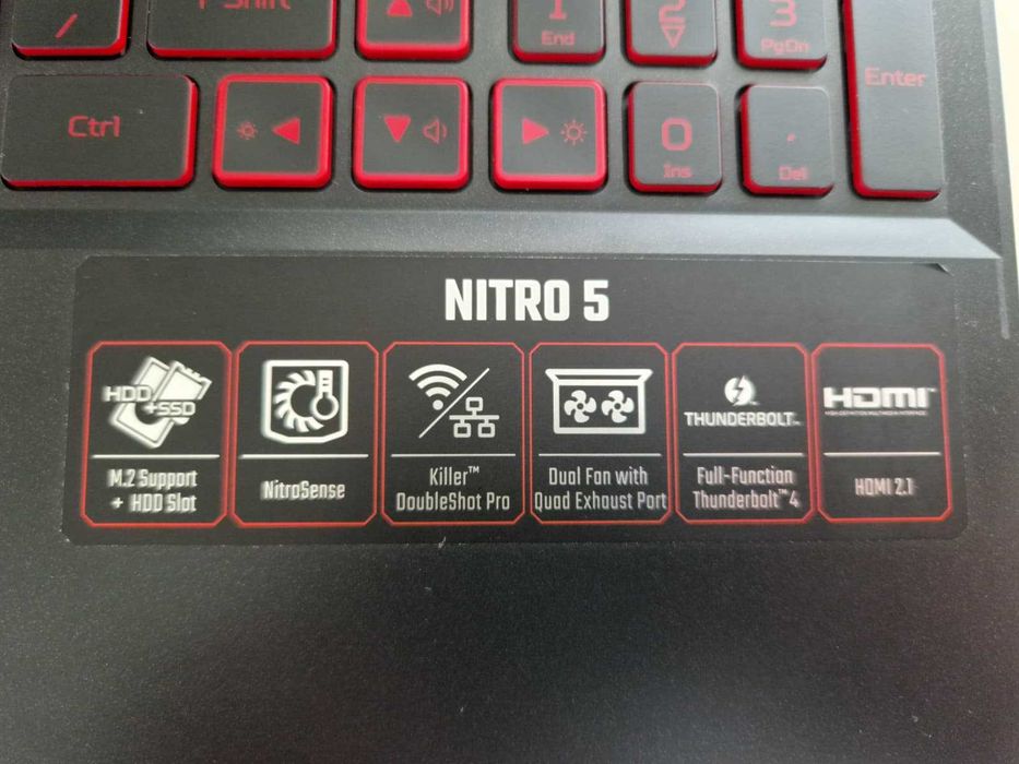 Acer Nitro 5 i7-12700H RTX 3050 16GB RAM 1TB SSD 144Hz Гейминг лаптоп