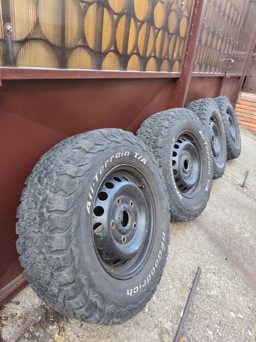 Set Roți Complete: Jante Tablă R16 Ford + Anvelope BFGoodrich All-Terrain T/A