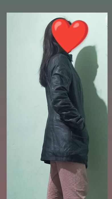 Куртка кожанная тёплая.