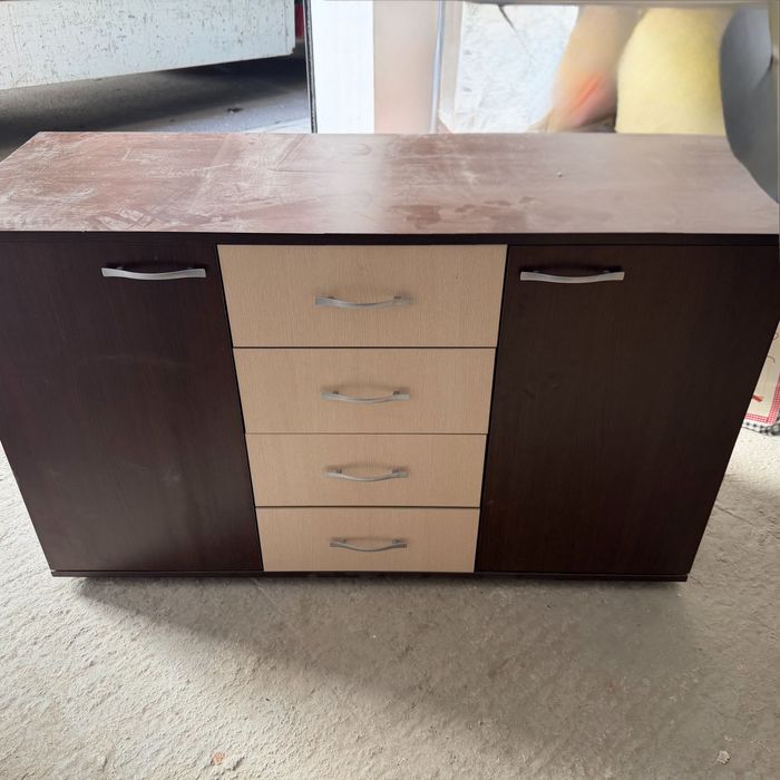 Шкаф с рафтове кафяв