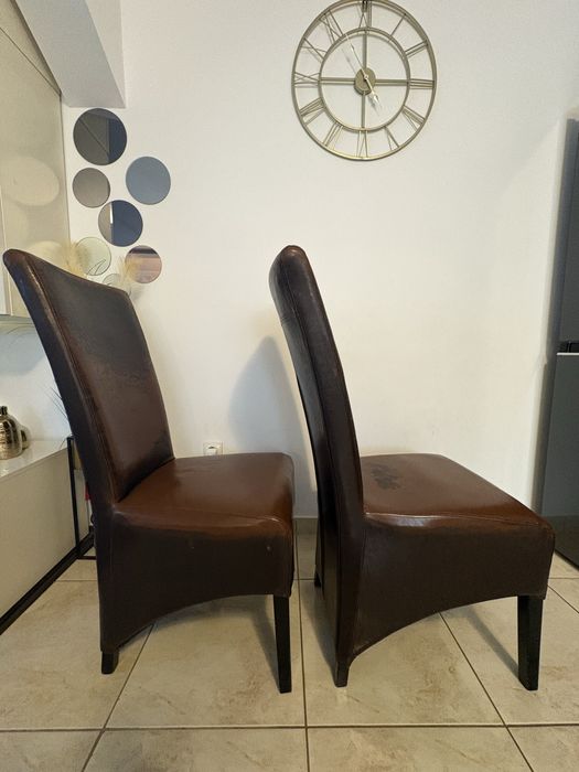 4 scaune tapițate culoare wenge