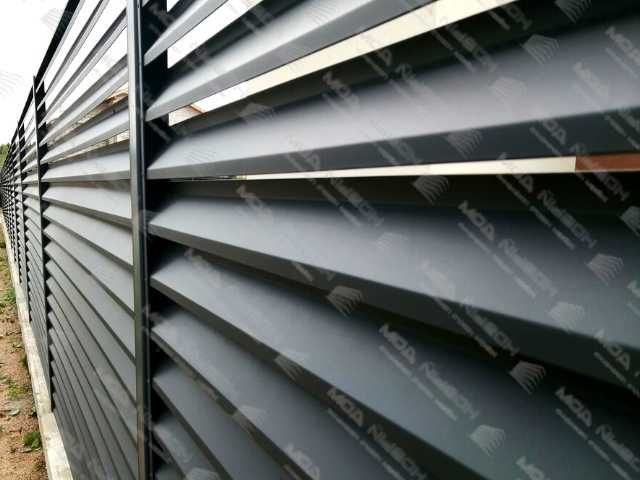 Забор жалюзи металлический