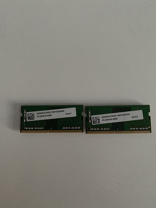 Memorie RAM laptop Lenovo DDR4 – 2 plăcuțe de 8gb stare foarte bună