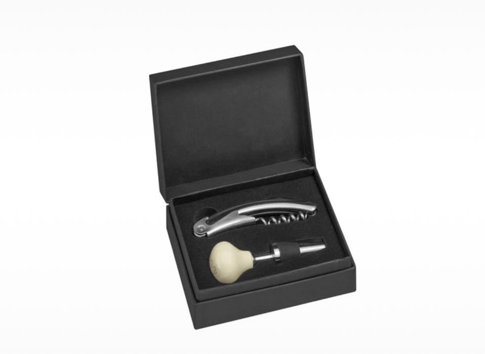 Set pentru sticla de vin Mercedes-Benz 300 SL, bej/argintiu
