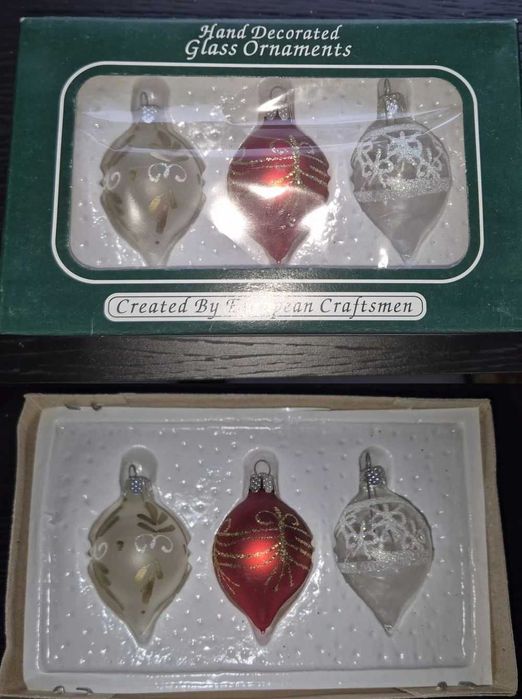 Lot 18 globulete sticla pentru bradul de Craciun