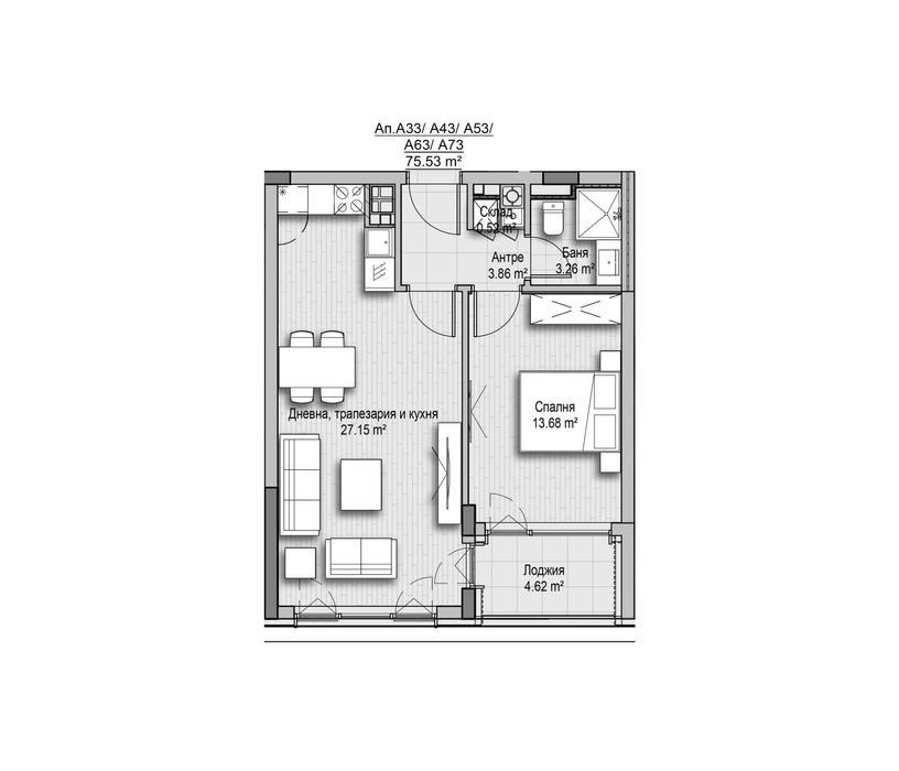 Продава се Двустаен апартамент в София, Витоша - 76 кв.м за 2685 €/кв.м - Снимка #2