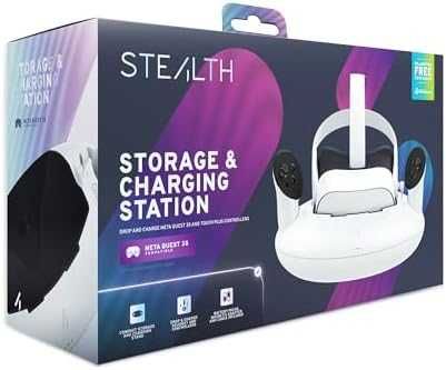 Нова Стойка и зарядна станция Quest 3S Touch Plus 1800mAh игри геймъри