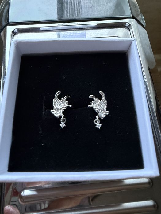 Комплект гривна и обеци пеперуди + подарък