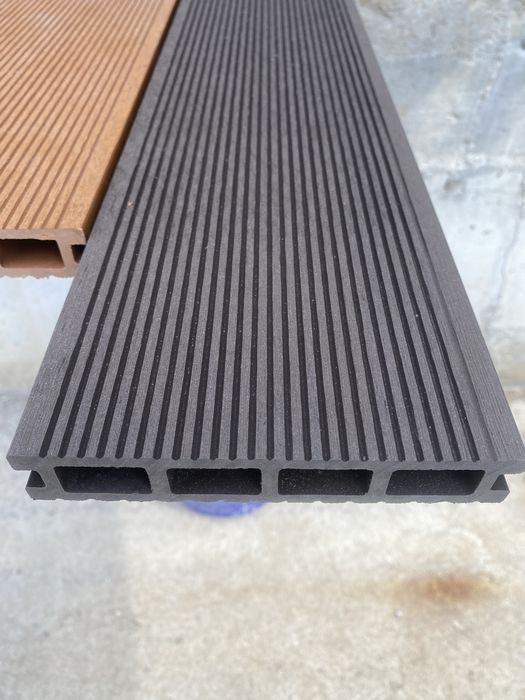 WPC композитен декинг. Дъски за настилка, облицовки и огради